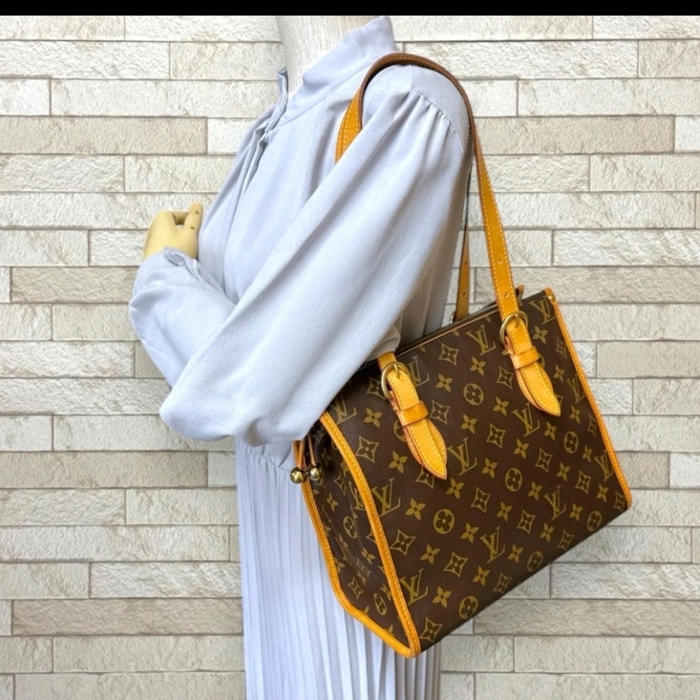 LOUIS VUITTON Popincourt Haut Shoulder Tote Bag Monogram canvas Used LV - Picture 10 of 10